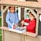 KidKraft Greystone Wooden Outdoor Playhouse with Kitchen & Working Doorbell